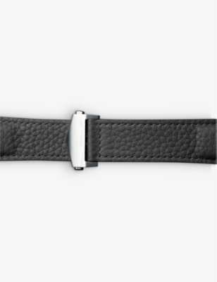 MINTAPPLE: Top Grain Apple grained-leather and stainless-steel watch strap 40mm