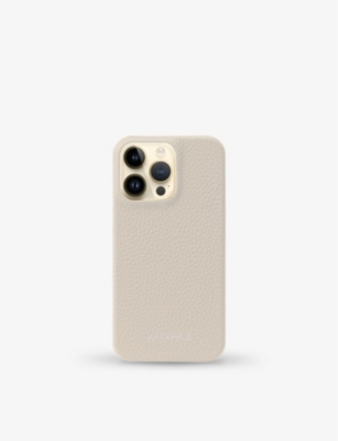 MINTAPPLE: Logo-print iPhone 14 Pro grained-leather case