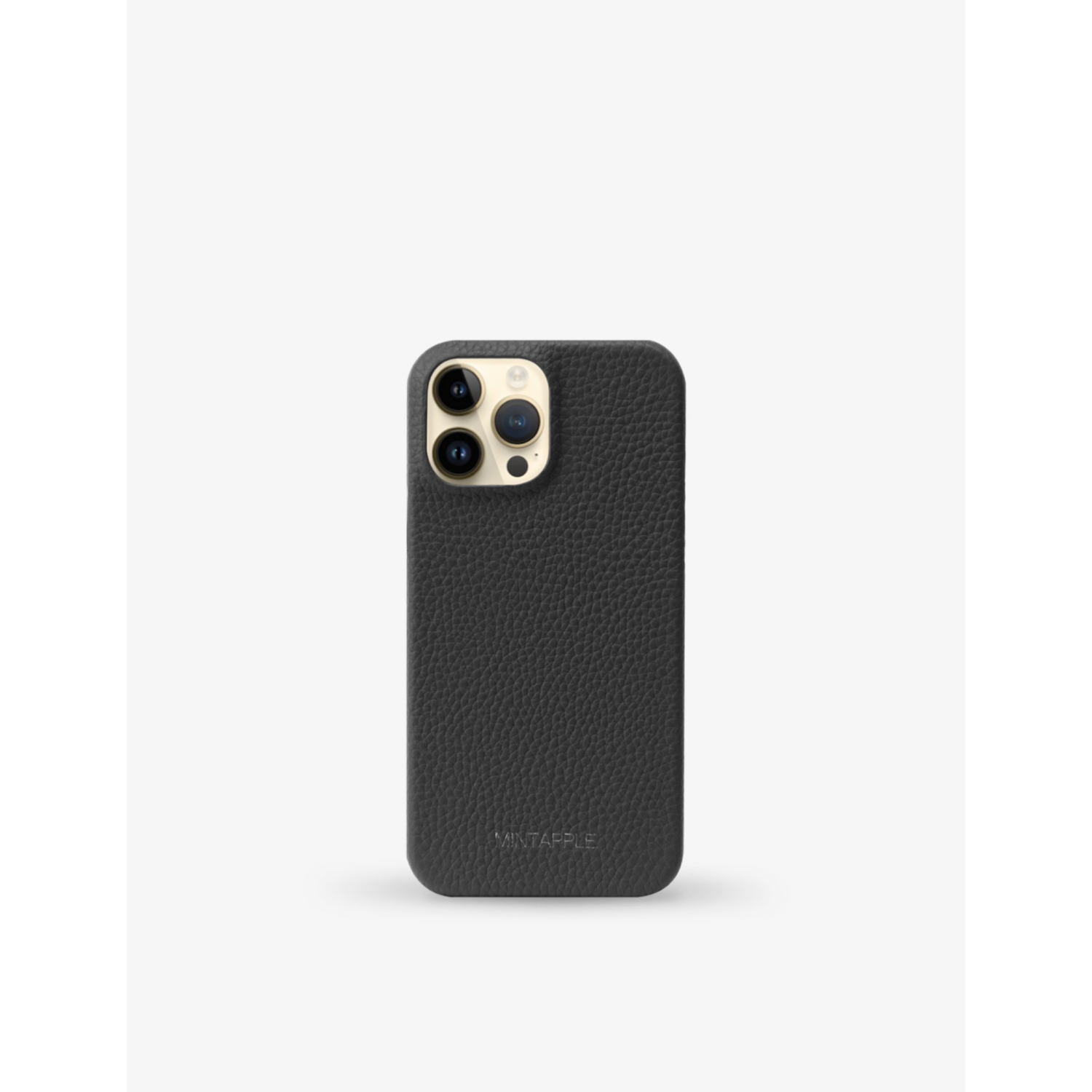 MINTAPPLE Logo-print iPhone 14 Pro Max Grained Leather Phone Case