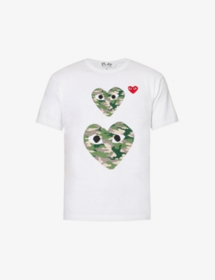 Half-Heart Camo T-Shirt, Comme des Garcons PLAY