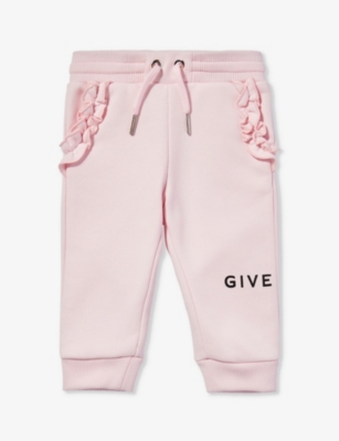 GIVENCHY GIVENCHY MARSHMALLOW LOGO-PRINT COTTON-BLEND JOGGING BOTTOMS 6 MONTHS - 3 YEARS