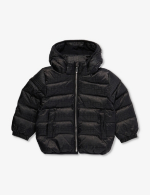 GIVENCHY GIVENCHY BLACK QUILTED RELAXED-FIT WOVEN JACKET 2-3 YEARS