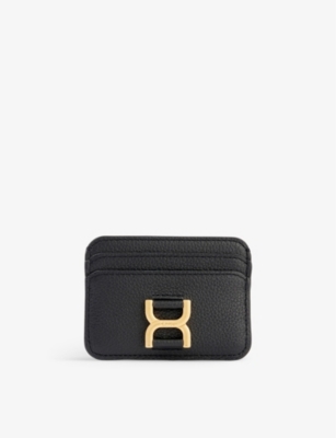 Chloé Chloe Womens Black Marcie Small Bifold Leather Wallet In Black
