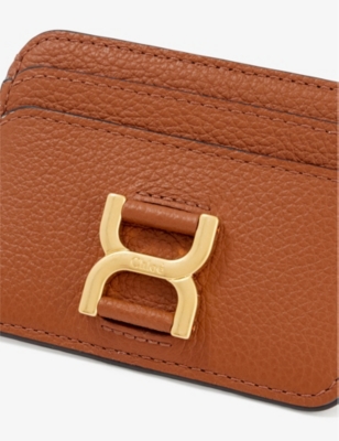 Chloé Chloe Tan Marcie Leather Card Holder In Tan