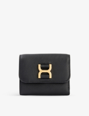 Chloé Chloe Womens Black Marcie Small Bifold Leather Wallet