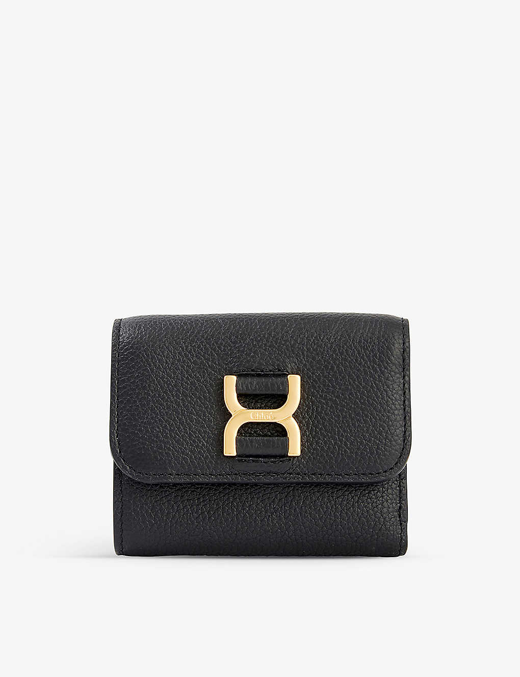 Chloé Chloe Womens Black Marcie Small Bifold Leather Wallet