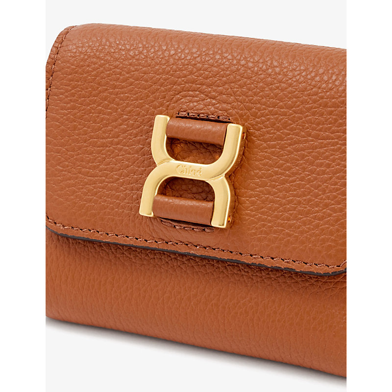 Shop Chloé Chloe Women's Tan Marcie Small Bifold Leather Wallet