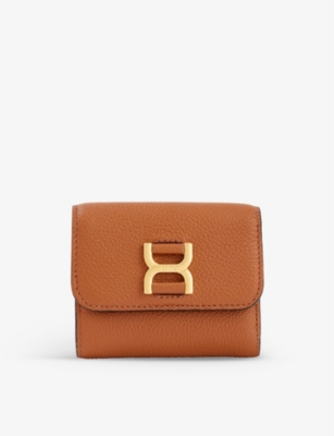Chloé Chloe Womens Tan Marcie Small Bifold Leather Wallet