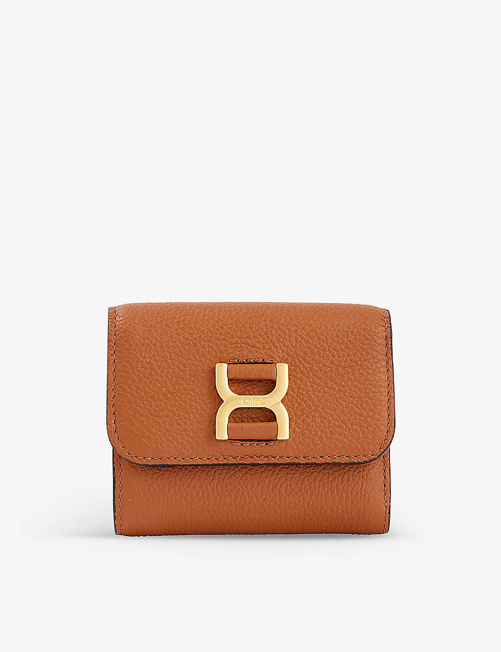 Chloé Chloe Womens Tan Marcie Small Bifold Leather Wallet