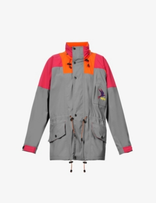 66 North Womens Grey Exclusive Unisex Kria Funnel-neck Logo