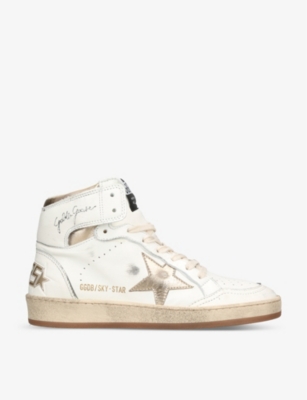 GOLDEN GOOSE: Women's Sky Star 11522 leather high-top trainers