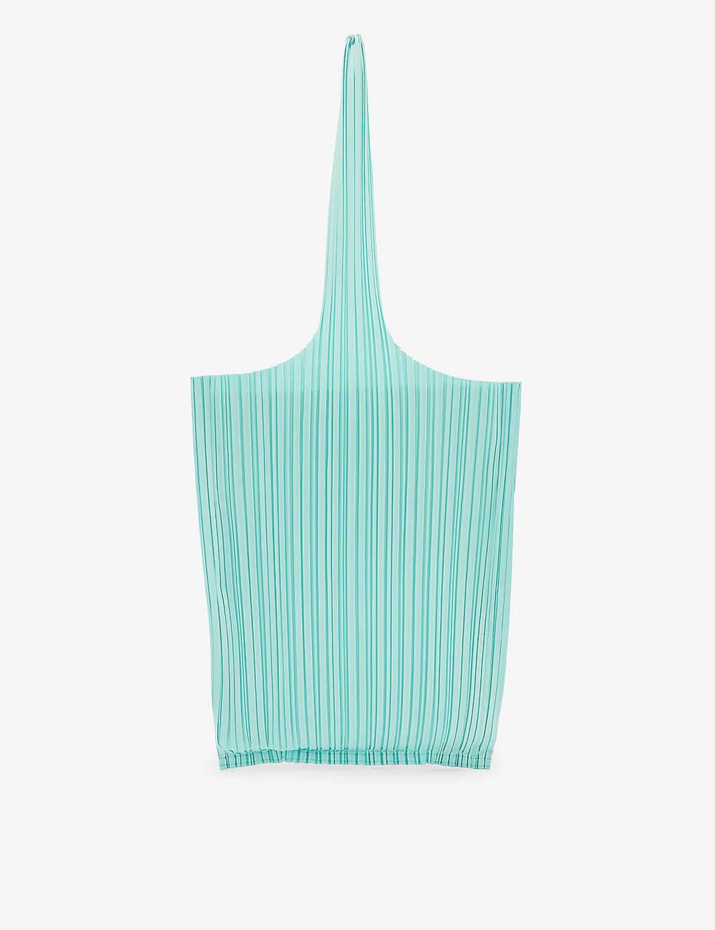 Pleats Please Turquoise Green Daily Pleated Woven Tote Bag