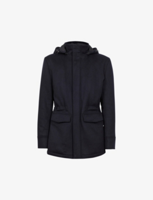 REISS - Torino hooded wool-blend coat | Selfridges.com