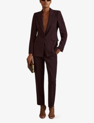 REISS: Gabi single-breasted stretch-woven blazer