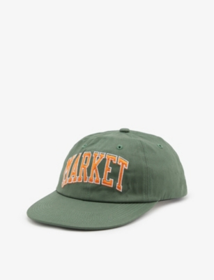 MARKET MARKET MEN'S SAGE OFFSET LOGO-EMBROIDERED COTTON HAT