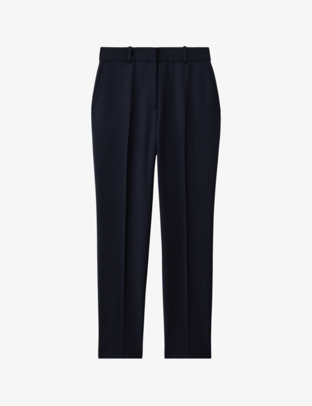 Gabi slip-pocket slim-leg mid-rise woven trousers