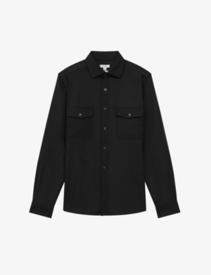 Reiss Chaser Twin-pocket Brushed In Black