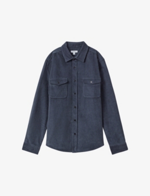 REISS: Bonucci twin-pocket corduroy-cotton overshirt