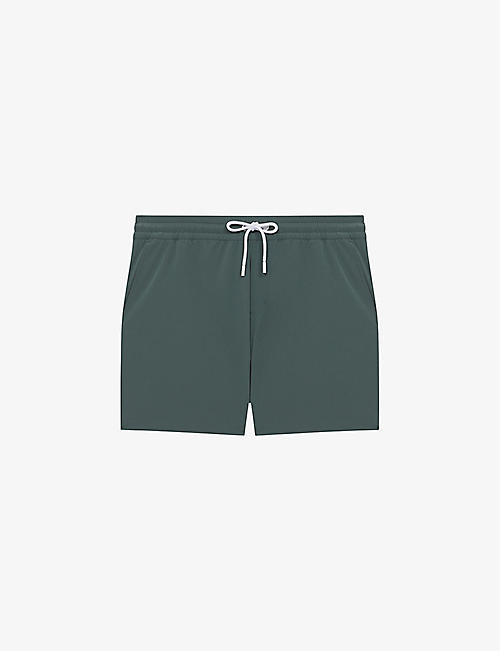 REISS: Beach drawstring-waist stretch-woven swim shorts
