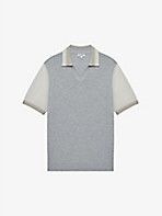 REISS: Kingsford striped woven-blend T-shirt