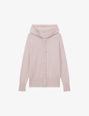 REISS: Evie hooded wool-blend cardigan