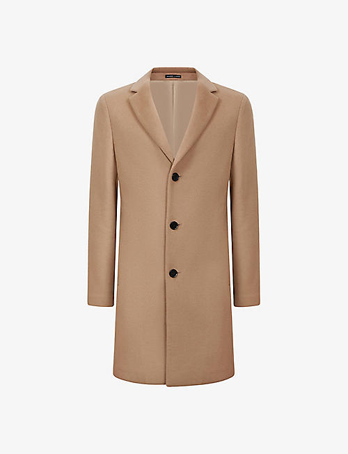 REISS: Gable single-breasted wool-blend coat