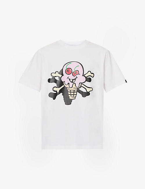 ICECREAM: Cones and Bones brand-print cotton-jersey T-shirt