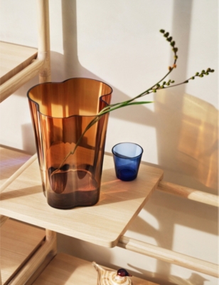 IITTALA: Alvar Aalto wave-shape glass vase 25cm
