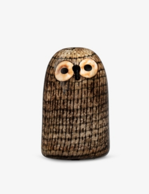 IITTALA: Birds by Toikka Barn Owl glass ornament 10cm