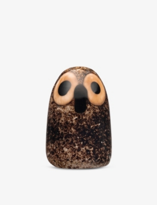 IITTALA: Birds by Toikka Little Barn Owl glass ornament 4.5cm