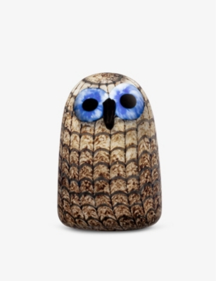 IITTALA: Birds by Toikka Owlet glass ornament 7.5cm