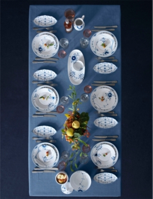 Royal Copenhagen Blue Fluted Half Lace Deep Porcelain Bowl 14.4cm