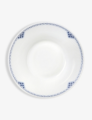 ROYAL COPENHAGEN: Princess lace-border porcelain deep plate 24cm