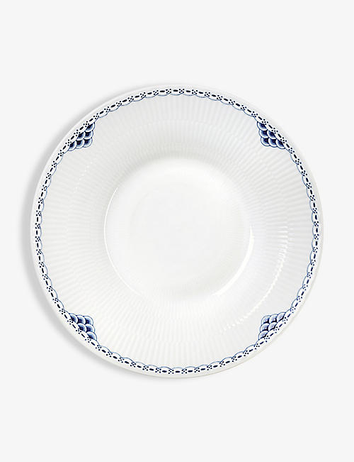 ROYAL COPENHAGEN: Princess lace-border porcelain deep plate 24cm