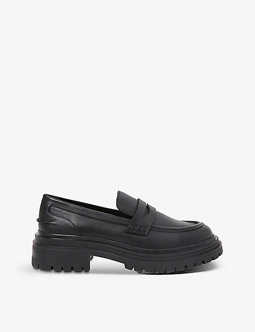 REISS: Adele chunky cleated-sole leather loafers