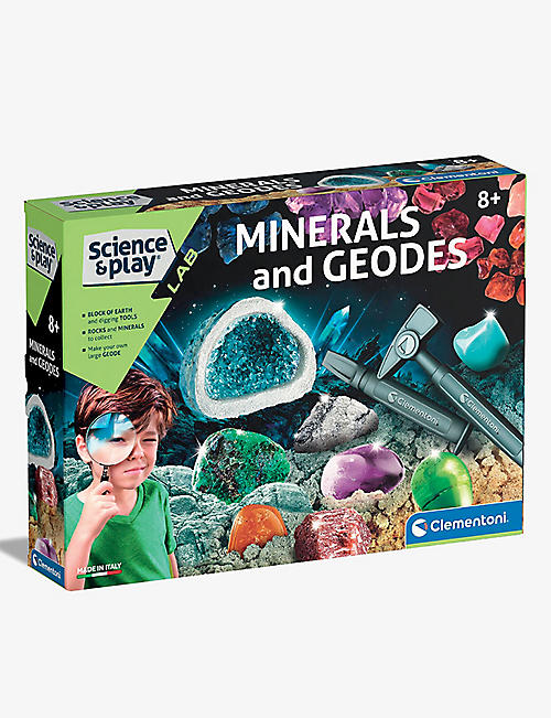 SCIENCE & PLAY: Clementoni 19350 Minerals & Geodes mineralogy scientific kit