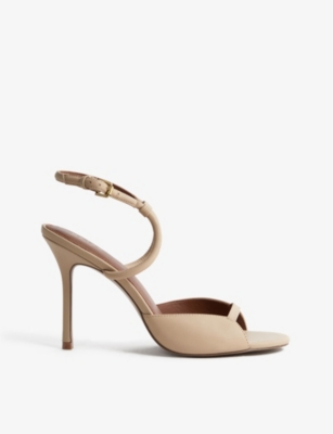 Reiss Womens Biscuit Harper Open-toe Leather Heeled Sandals