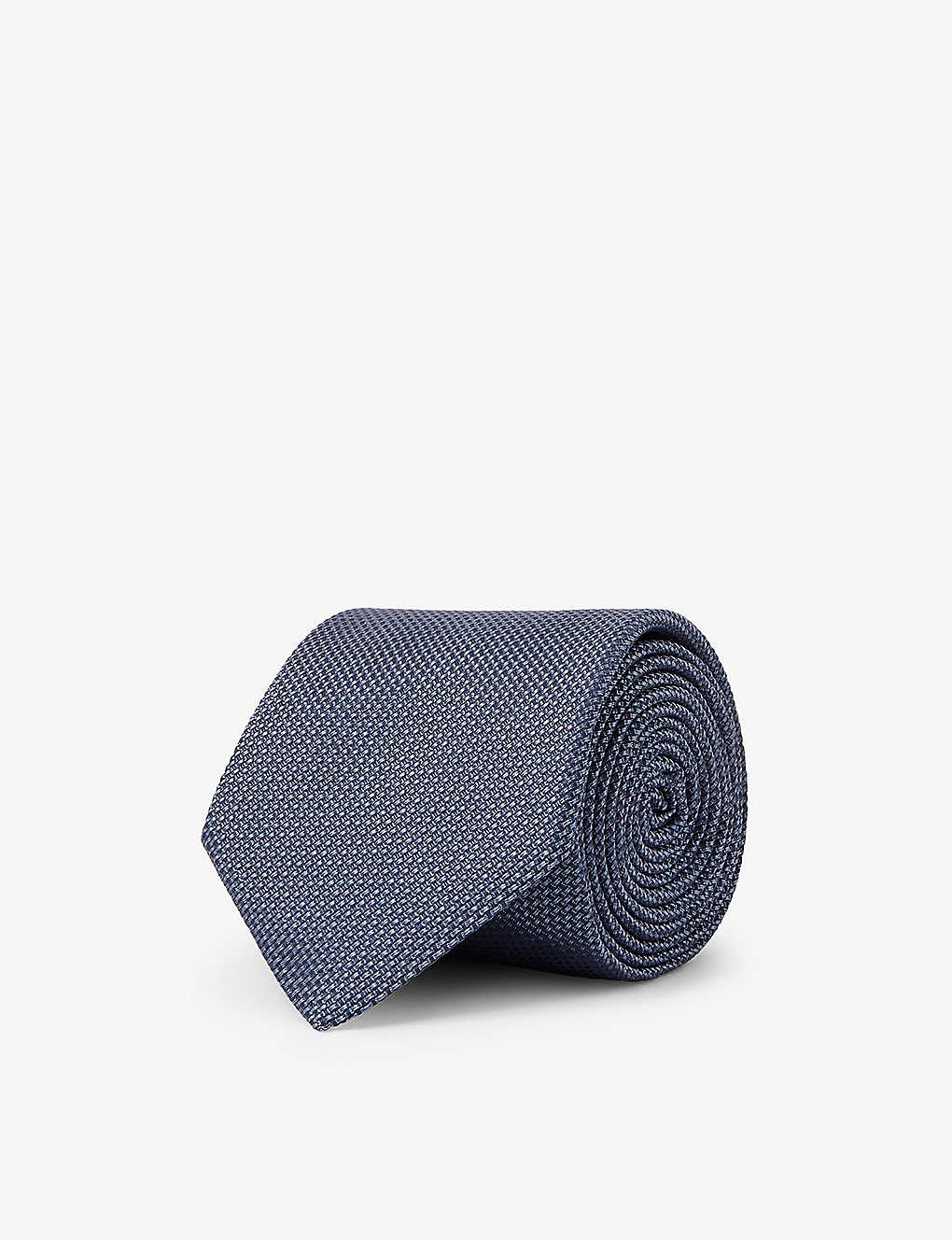 Shop Reiss Men's Airforce Blue Ceremony Textured Silk-blend Tie