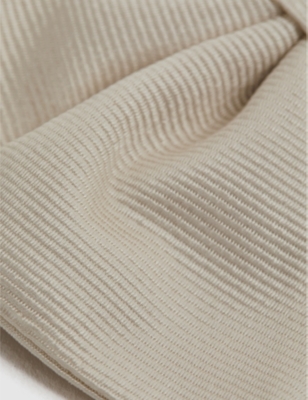 Reiss Ivory Boyle Grosgrain Silk Bow Tie In Ivory