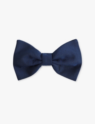 Shop Reiss Mens Boyle Grosgrain Silk Bow Tie Navy