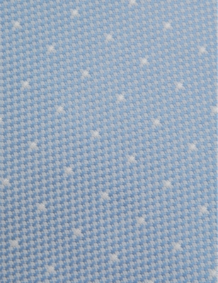 Shop Reiss Men's Soft Blue Liam Polka-dot Woven Tie
