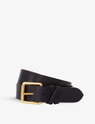 Shop Reiss Annie Leather Belt In Black