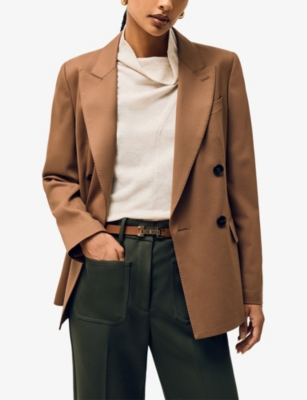 REISS: Hayley hinged-buckle leather belt