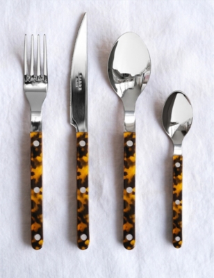 SABRE: Bistrot stainless-steel and acrylic cutlery set of 24