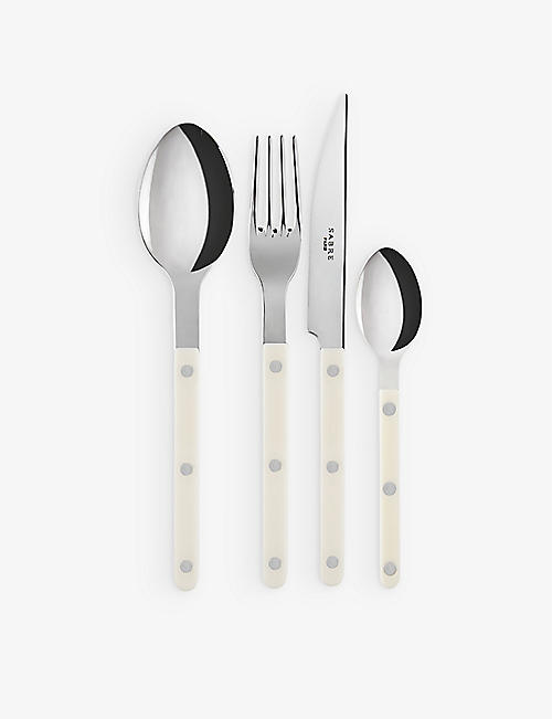 SABRE: Bistrot stainless-steel and acrylic cutlery set of four