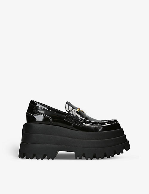 NAKED WOLFE: Delusion Box patent leather loafers