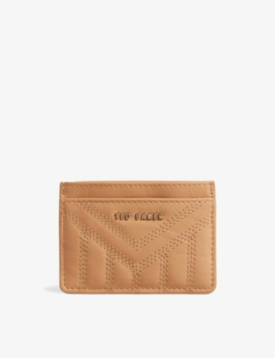 Ted Baker Camel Ayani Quilted Leather Card Holder