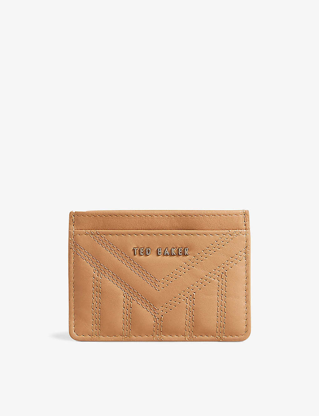 Ted Baker Camel Ayani Quilted Leather Card Holder
