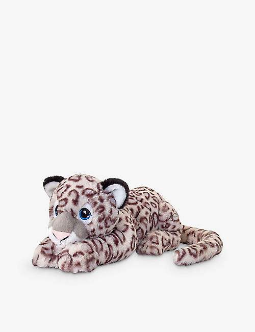 KEEL: Keel Eco Huggy Snow Leopard recycled-polyester soft toy 23cm