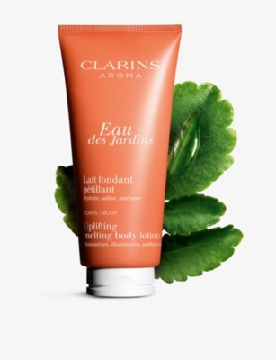 Clarins Eau Des Jardins Uplifting Melting Body Lotion In White